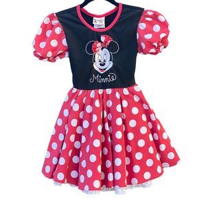 VTG Disney Big Kids Minnie Mouse Dress Up Costume Cosplay Dress